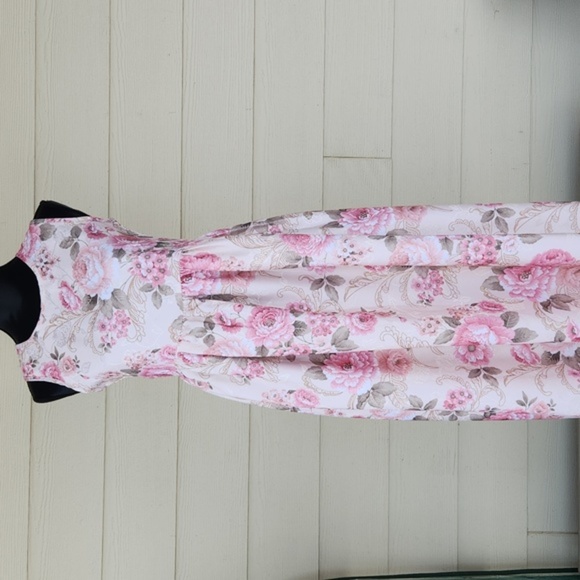 Quality Pink Floral Brocade Sleeveless NADA Midi Summer Dress (EU 52/US L) NWOT - Picture 13 of 13